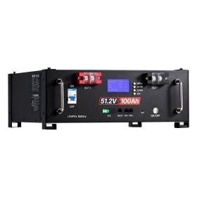 48V 600Ah LiFePO4 Lithium Battery, 6 Pack 100Ah, 30.72kWh Capacity, 51.2V Server Rack LiFePO4 Battery with Bluetooth, Max 6000 Cycles, LCD Displa
