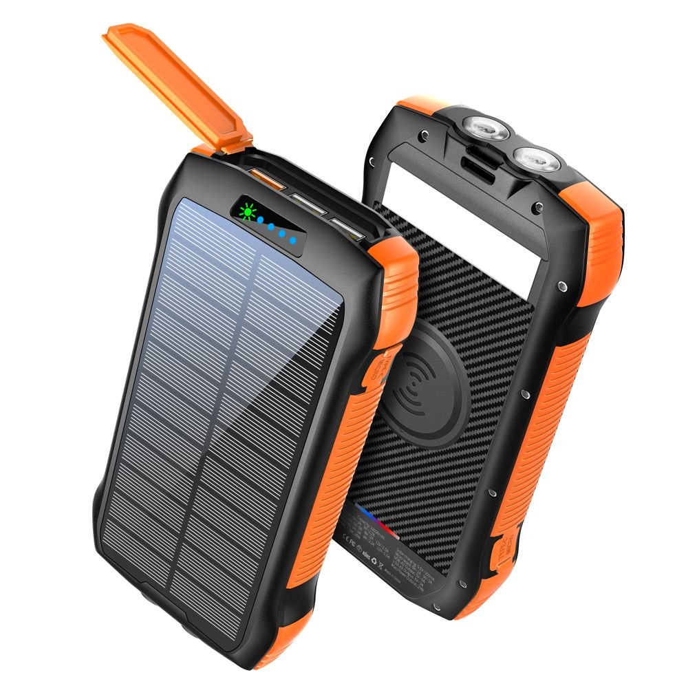 Portable Charger, Solar Power Bank 33500mAh Fast Charging, Solar ...