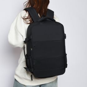 Lightweight And Large Capacity, Computer Luggage Bag, Travel Backpack (Option: Black)