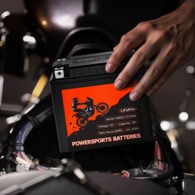 Motorcycle Battery 12V 7Ah YT14AH-BS High Performance Powersports Battery (Option: Black)